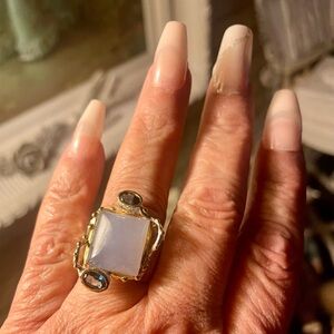 Sterling silver gemstone ring